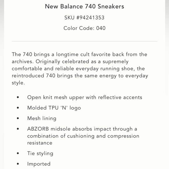 New Balance 740 Sneakers NIB - Picture 2 of 7